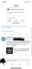 £500 one off payment tax credits.