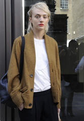To say that cardigans always look frumpy?
