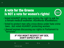 Harvie hates women is trending on Twitter