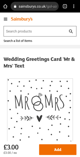 Weird wedding card