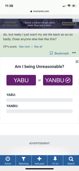AIBU vote results not showing