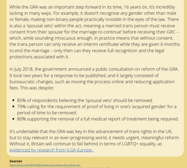 School newsletter tells girls how to bind