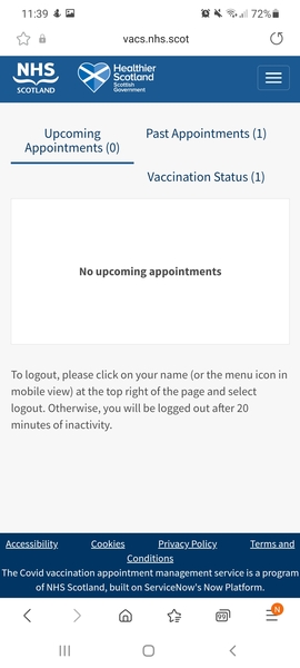 Vaccine status  now onNHS  app