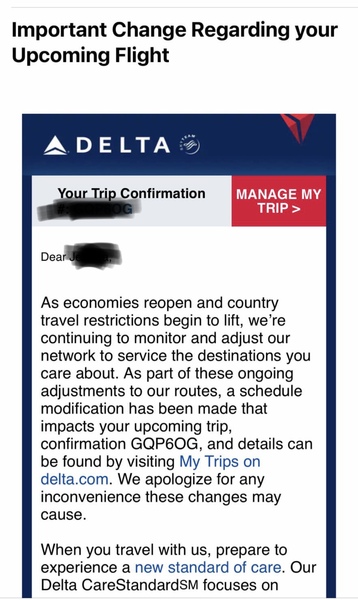 US airline has changed UK flight destination - “apologise for any inconvenience”