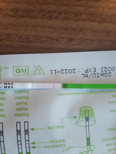 Faint positive or evaporation line