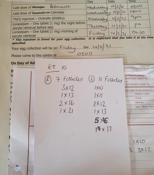 1st IVF mid April
