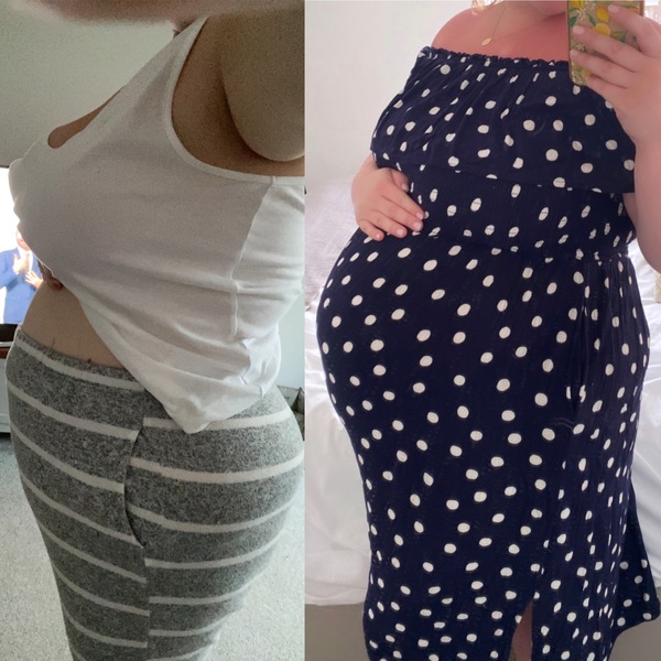 Plus size ladies? When did you start to get a bump...