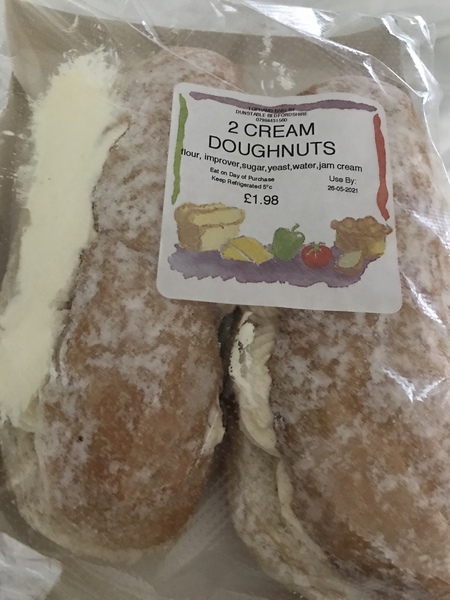 Is it ok to eat this cream doughnut?