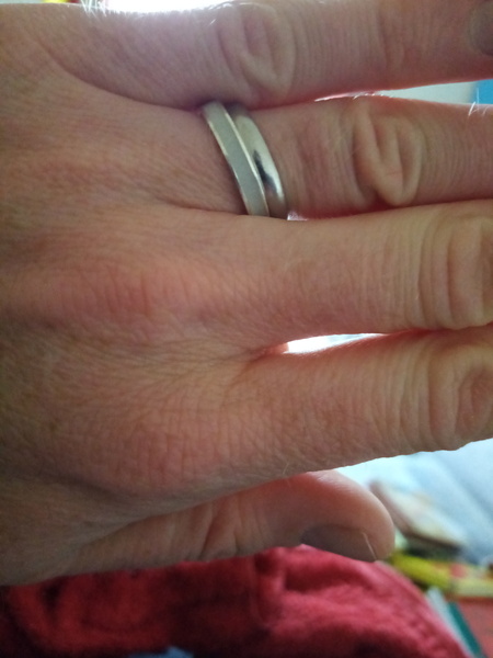 Men wearing rings other than wedding band