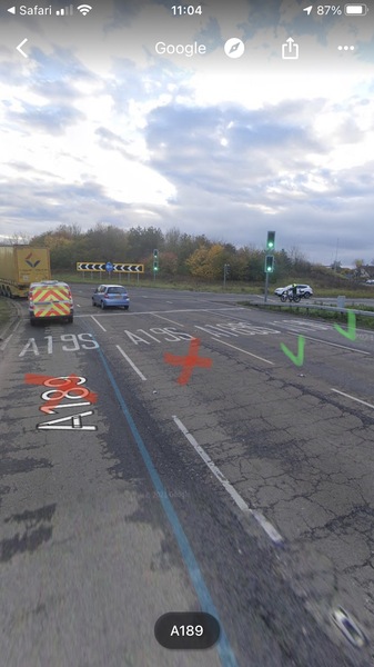 Roundabout question: Which lane should I be in here?