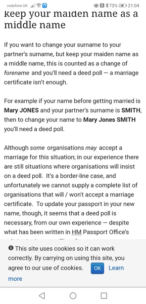 Name change after marriage help