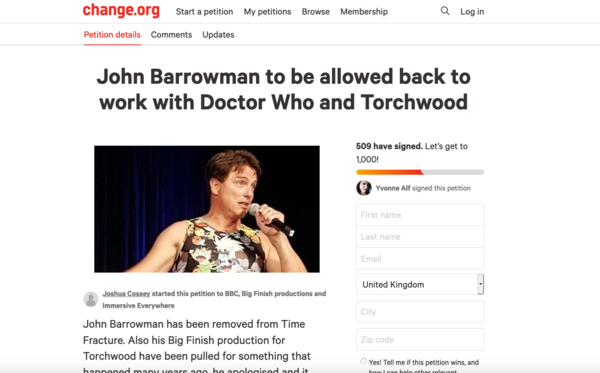 John Barrowman put his dick on co-star's shoulder