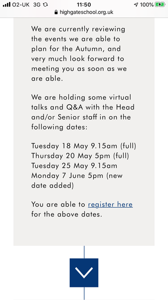 HIGHGATE  busary and admissions advice