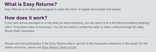 Easy Returns