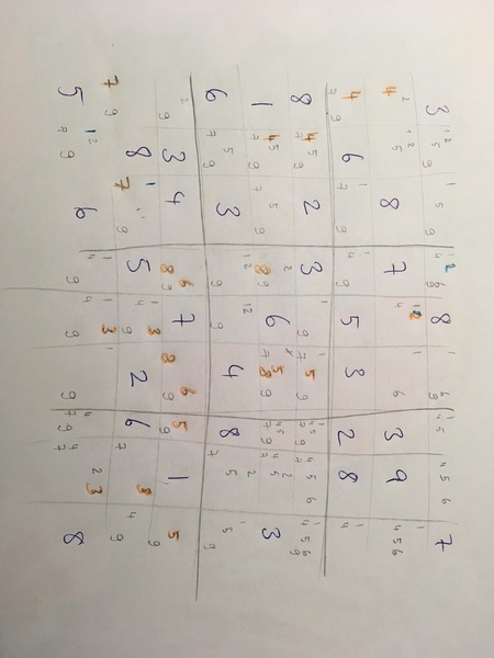 Anyone feel like giving me a clue in my Sudoku puzzle?