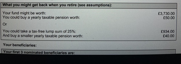 Pension projected fund prediction lower than I’ve paid in
