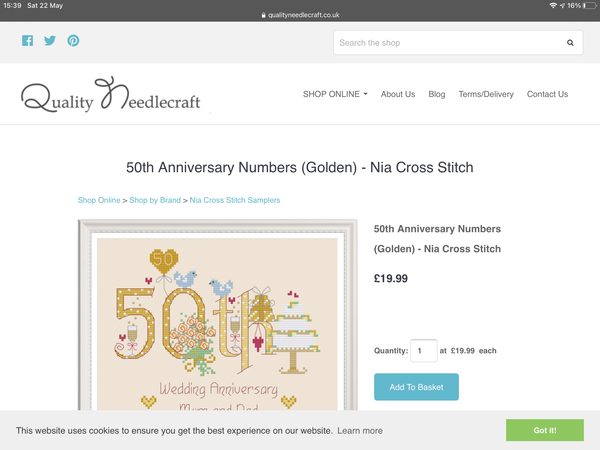 Golden Wedding Anniversary present ideas