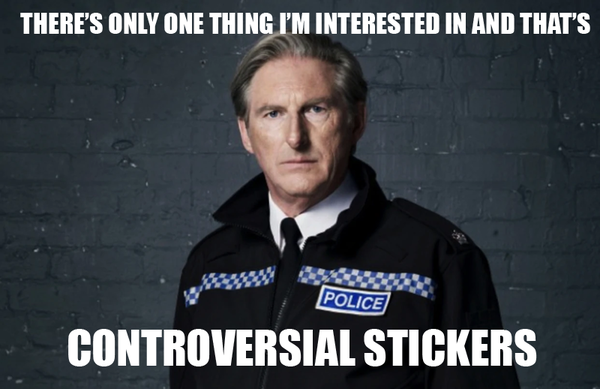 There's been a sticker....