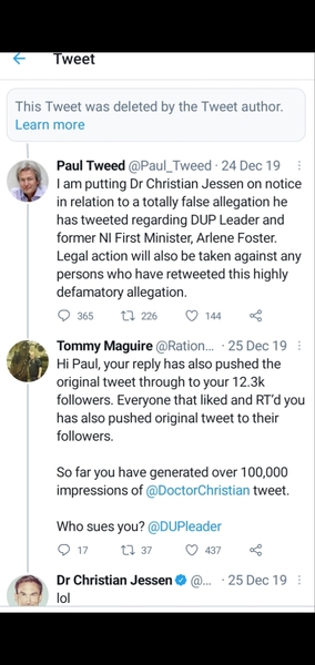 Arlene Foster suing Dr Christian