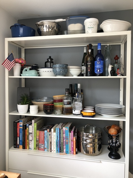 Open shelves in kitchen