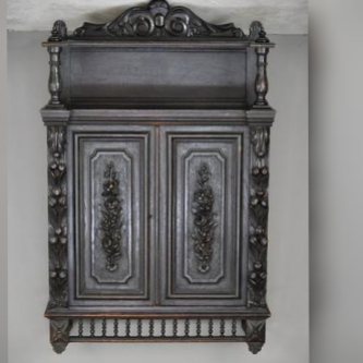 How is my antique cupboard supposed to hang on the wall?