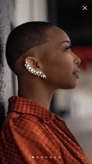 Do you have short hair and wear earrings?
