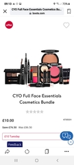 If anyone is any CYO make up fan there's 2 bundles on Boots for £10 each