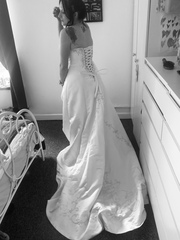 Would you wear a veil with this wedding dress? Pics included