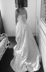 Would you wear a veil with this wedding dress? Pics included