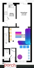 How would you make this oddly shaped living space work?