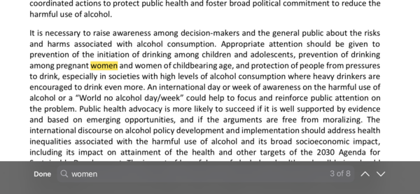 To think WHO are trying to commit organisational suicide? They’ve said that women of childbearing age should not drink alcohol AT ALL.