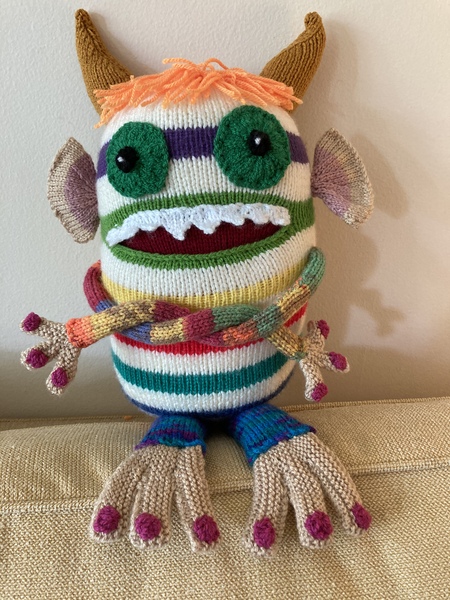 For knitters with a major multicoloured stash to use up….