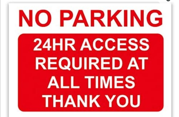 AIBU to put up a no parking sign on my garden wall