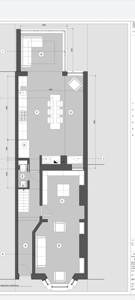 Architect's opinion or mine, which do you prefer for this downstairs lay out?