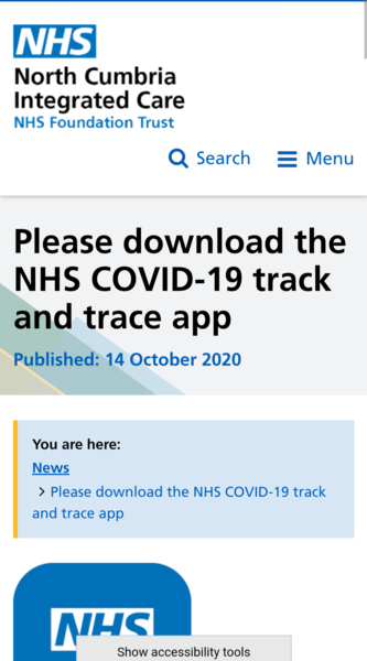 Track and trace app