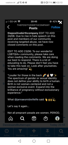 The positive birth company don't believe that pregnancy and birth should be woman centered.
