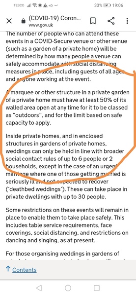 Wedding reception in garden?