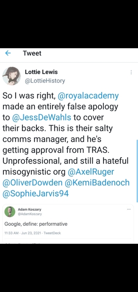 Royal Academy Apologise to Jess DeWahls