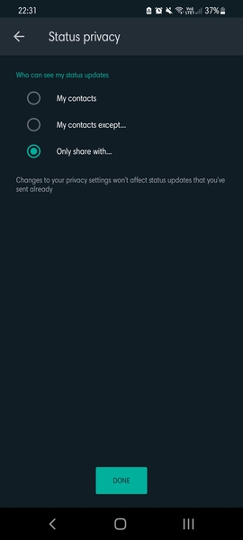 Quick question re WhatsApp if anyone can help please?