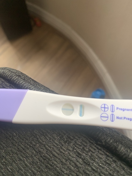 Faint positive or EVAP line? 8 days late