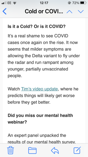 Sore throat and sore ears, symptoms of covid?