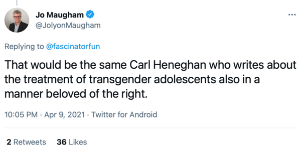 Are there any medical doctors or scientists publicly commenting on the sex/gender debate?