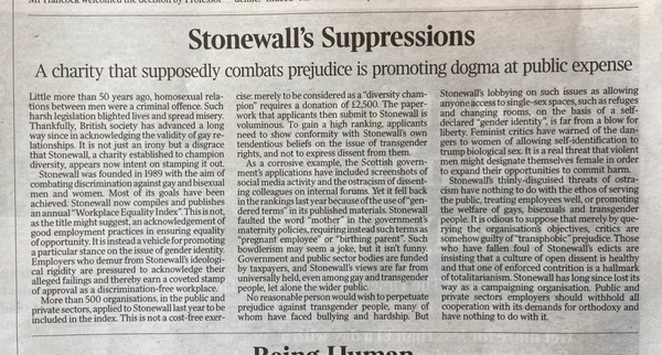 The Times articles on Stonewall: 26.06.2021