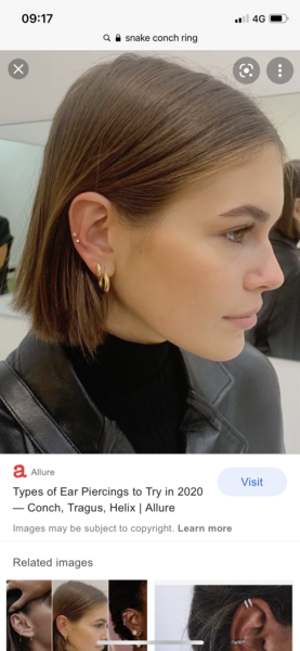 Helix piercing too close to edge