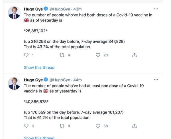 UK vaccination thread started 1st May 2021