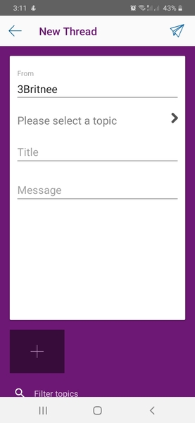 Choosing a topic when creating a thread
