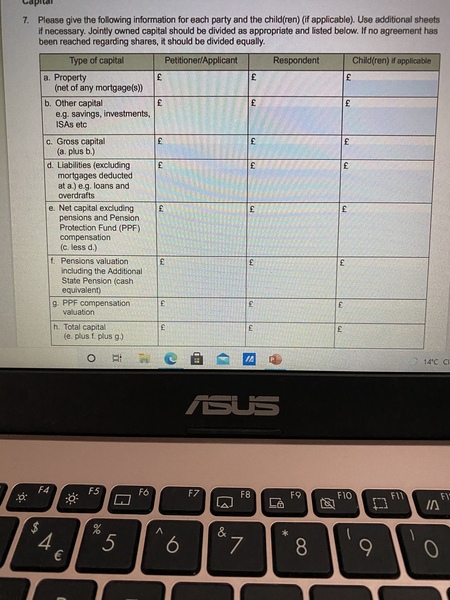Divorce finance split - is this ok? Asked to fill in a statement to ‘support’ the consent order