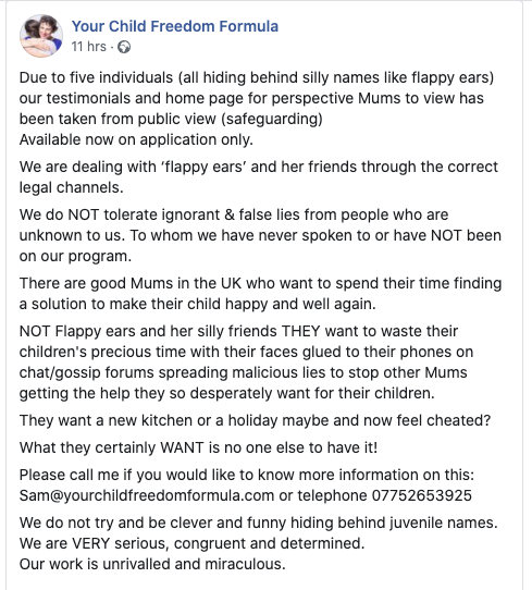 your child freedom formula - has anyone tried it?