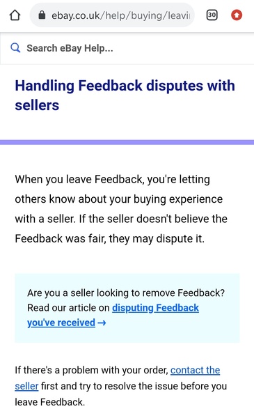 Request to change Ebay feedback