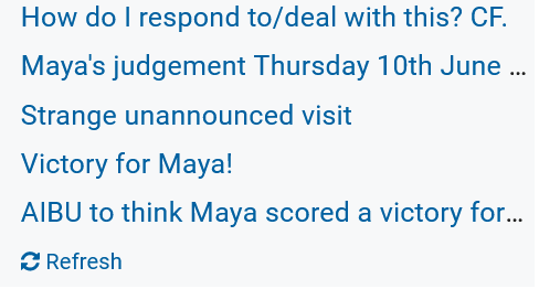 Victory for Maya!